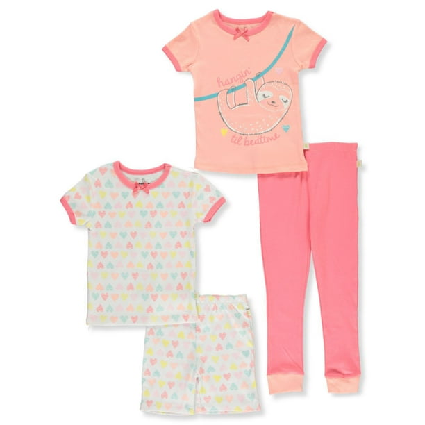 Kids Girls Boys Pjs Contrast Color Plain Stylish Pyjamas Set New Age 1-7 Years